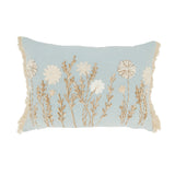Blue Delicate Floral Pillow