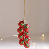 Tomato Vine Glass Holiday Ornament