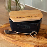 Spread the Love Blue Butter Dish & Knife Set