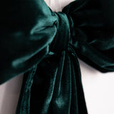 Small Emerald Green Velvet Fabric Bows