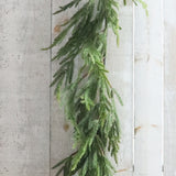 Norfolk Real Touch Pine Mantle Garland 6"