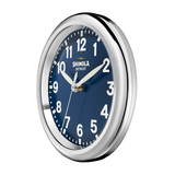 14" Runwell Clock | Chrome/Navy
