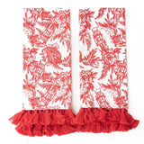 Nutcracker Toile Tassel Kitchen Towel