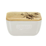 Bee White Butter Dish