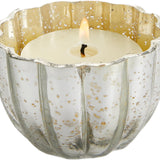 Fluted Silver Scented Candle