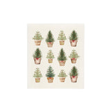 Holiday Trees In Pots Sponge - Pack Of 5
