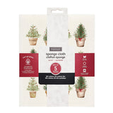 Holiday Trees In Pots Sponge - Pack Of 5