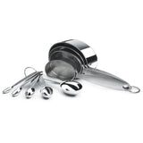 Stainless Steel Measuring Cups and Spoon Set