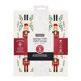 Traditional Nutcracker Sponge Cloth - Pack Of 5