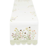 Spring Wildflowers Embellished Table Runner