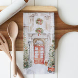 Snowy Doors Tea Towel