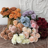 Silk Rose Flower Bunch | 16"t