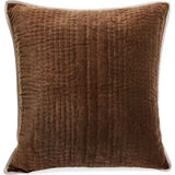 Brown Velvet Quilted Cushion