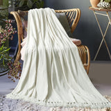 Darby Chenille Throw | Ivory