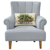 Christmas Tree On Sled Hook Pillow