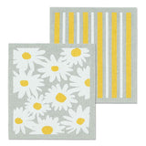 Daisies & Stripes Dishcloth