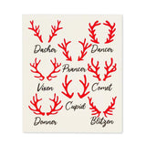 Rudolph & Names Dishcloths