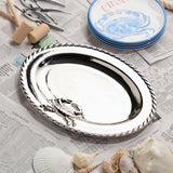 Silver Plated Crab Oval Platter