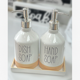 S/2 Soap Pumps with Tray-8"
