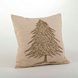 Beaded Xmas Tree Design Pillow