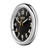 14" Runwell Clock | Chrome/Black