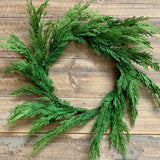 Fresh Touch Wispy Cedar Wreath | 13"