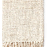 Cream Hand Woven Throw