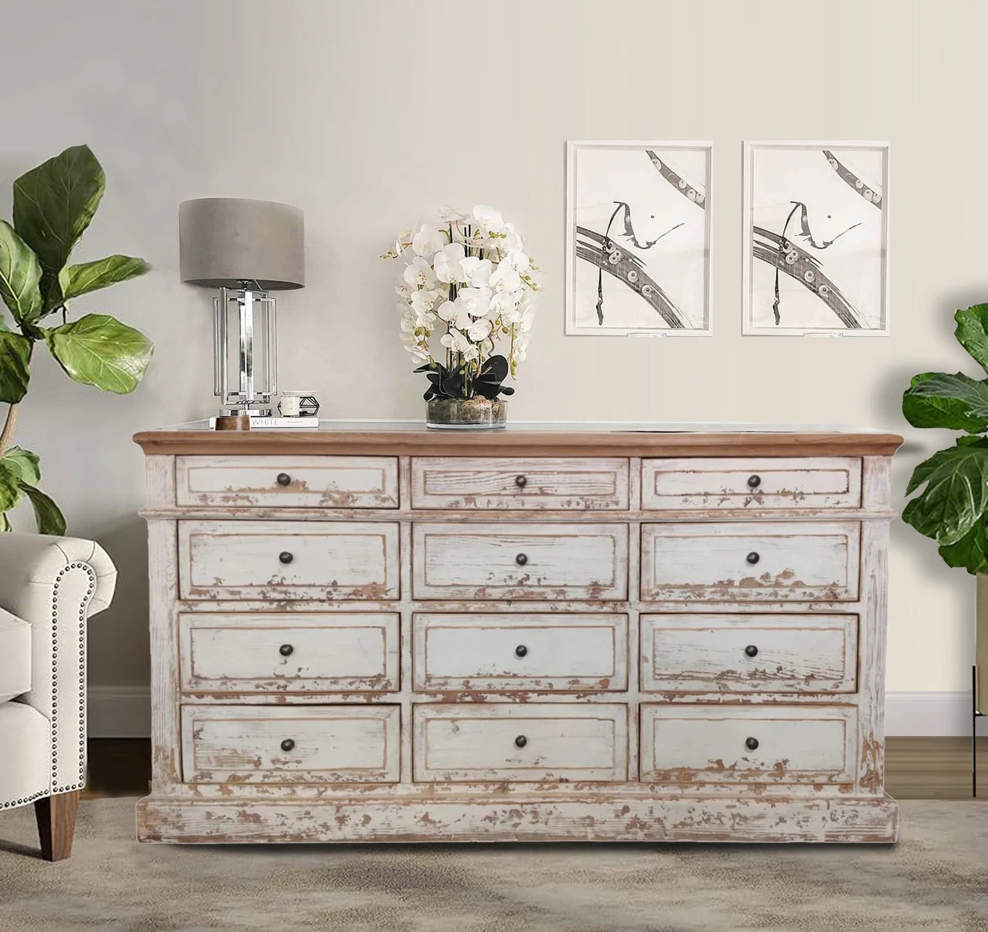 Recycled Old Pine Buffet Table