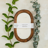 Just Breath Dough Bowl Soy Candle | Handcrafted 4 Wick Wooden Candle