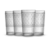 Set of Four Clear Claro Highballs 17oz