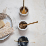 Marble Bowl with Metal Knife
