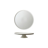 White Stoneware Cake Pedestal