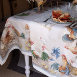 Rooster cream - Tablecloth
