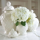 White Large Textured Ginger Jar