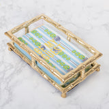 Gold Bamboo  Napkin Tray