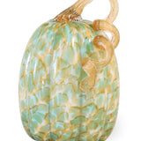 Green & Gold Glass Pumpkin