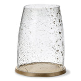 Pebble Glass & Metal Hurricane