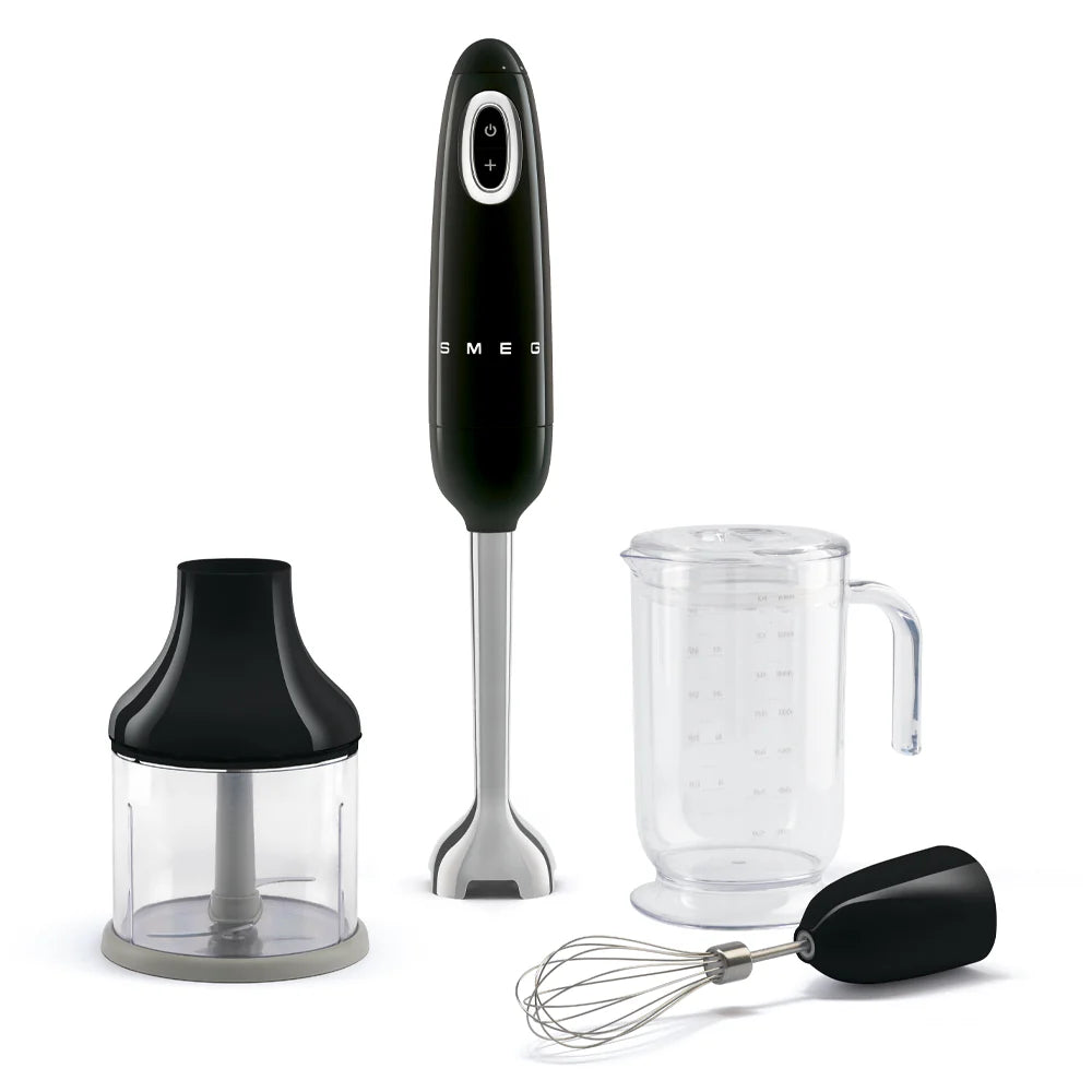 Retro-Style Hand Blender with Accessory Set
