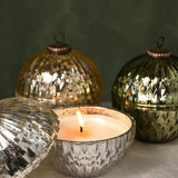 Winter White Mercury Ornament Candle