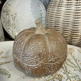 Scroll Work Pumpkin Figurines