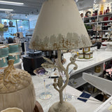 Distressed Bird on Branch Table Lamp