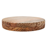 Glass Dome with Carved Base | Large