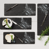 4 Mini Slate Cheese Board & Knife Sets - Bee