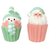 Pink Santa Salt & Pepper Set