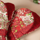 Merry Patchwork Mini Mitt Set of 2 - Red