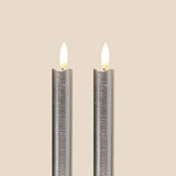Moonrise Flameless LED Wax Candles - Metalic Silver