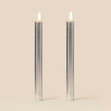 Moonrise Flameless LED Wax Candles - Metalic Silver