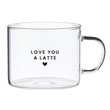 Large Glass Mug-Love You A Latte
