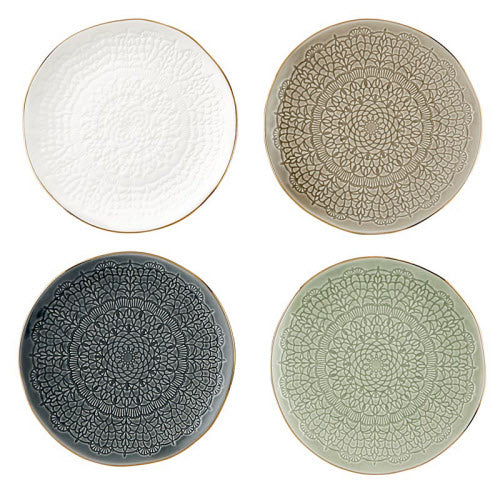 Ceramic Stamped App Plates– White Woods Home