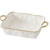 Golden Handles Rectangular Baking Dish